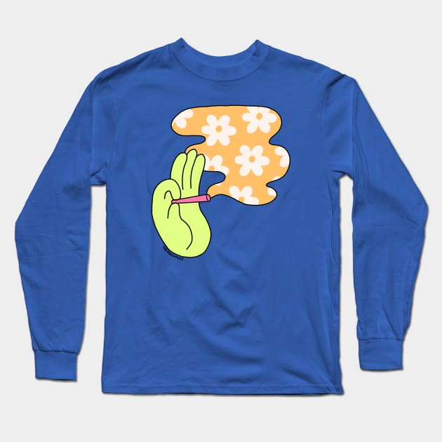 Flower Power - The Peach Fuzz Long Sleeve T-Shirt by ThePeachFuzz